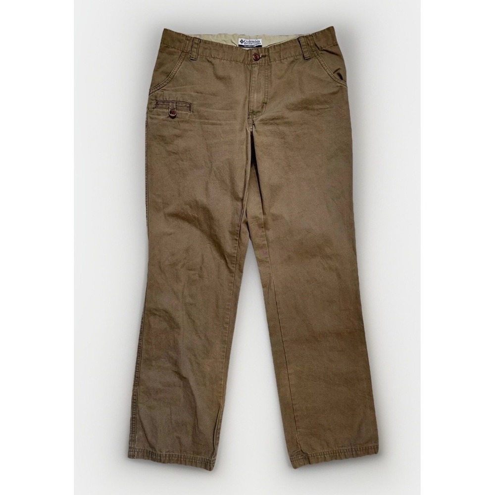 Columbia AL8371 Tan Cotton Chino Pants Outdoor Hiking Comfort / Women’s Size 6
